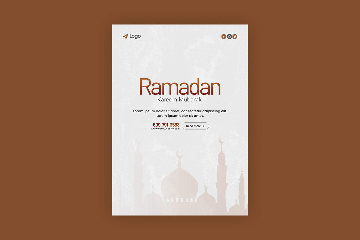 Minimal Elegant Ramadan Flyer, a Flyer Template by Saman Osama (Photo 2 of 2)