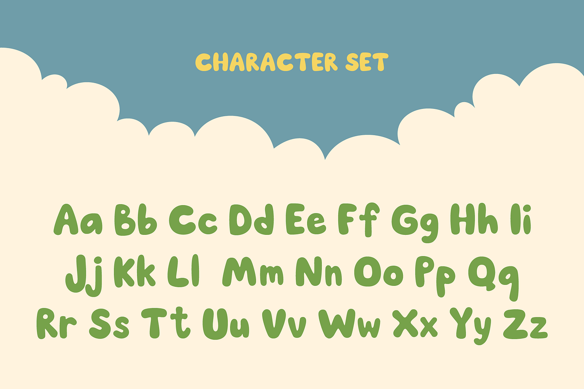 Popyni – Bubbly Summer Display Font, a Sans Serif Font by Huge Dream Studio (Photo 3 of 10)