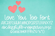 Love You Too Script Font, a Script Font by Miss Kate (Thumbnail 2 of 2)
