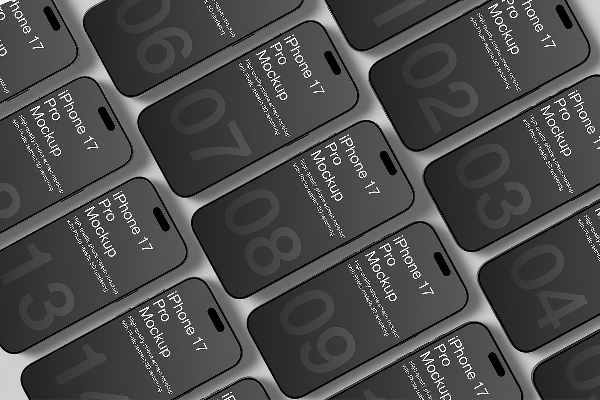 iPhone 17 Pro Max Screen Mockup, an iPhone Mockup by Eka Restu D. Putra (Photo 8 of 14)