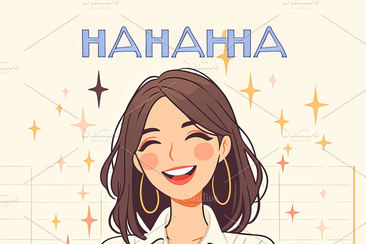 Confident businesswoman smiling with data charts in the background, an Illustration by AS photostudio