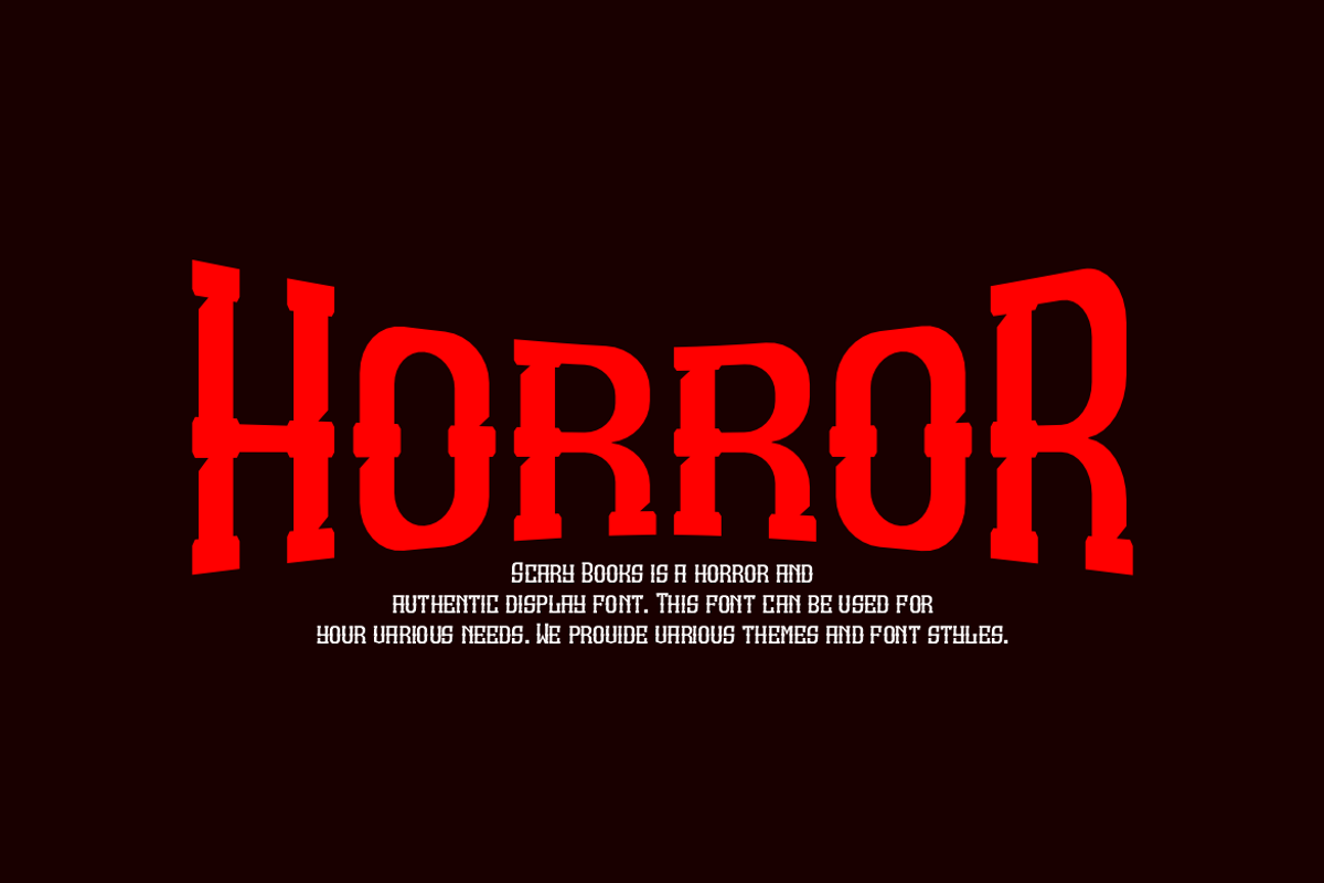 Scary Books - Horror Font, a Slab Serif Font by Iqsiart Studio (Photo 2 of 7)