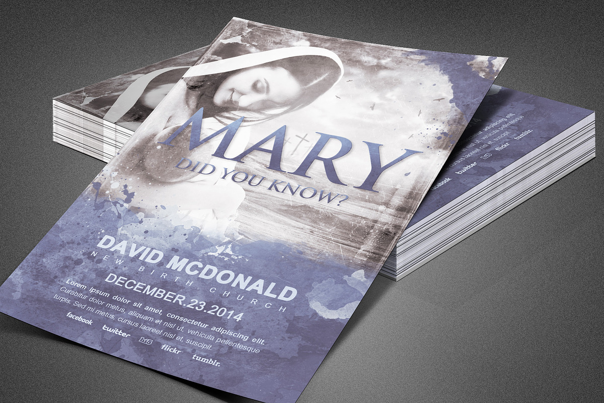 Mary Did You Know? Church Flyer, a Flyer Template by loswl (Photo 2 of 6)