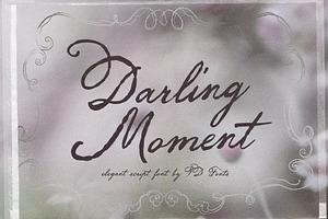 Darling Moment vintage script font