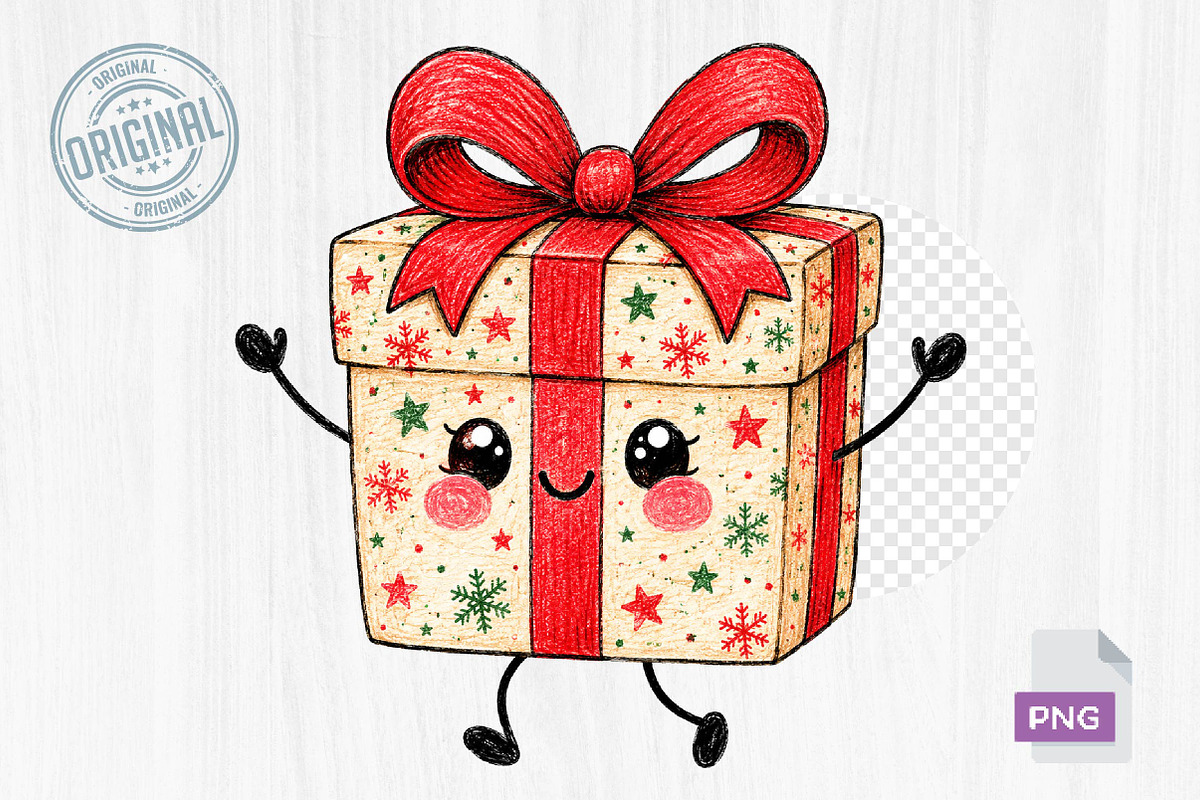 Cute Christmas Doodle Clipart, a Seasonal Illustration by CreationArt (Photo 2 of 12)