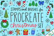 Procreate Christmas Shapes Set, a Brush Add-On by Positively Present (Thumbnail 1 of 10)