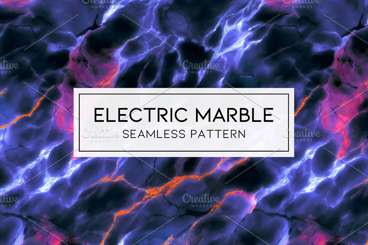 Electric Marble Seamless Pattern, a Texture Graphic by PATTERNBASE (Photo 1 of 6)