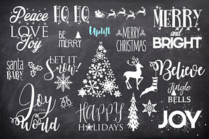 Merry & Bright Christmas Overlays
