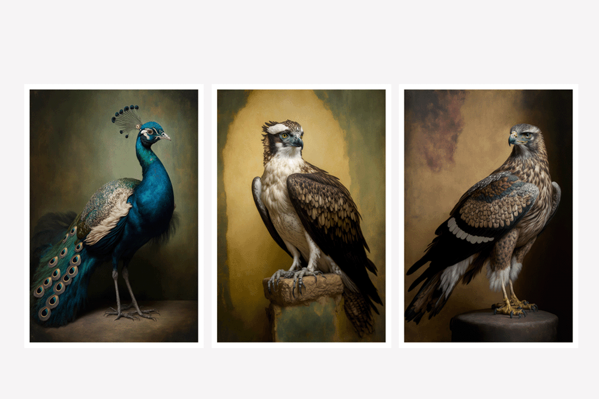 Biwi Collection · Majestic Birds, a Texture Illustration by milatovar (Photo 15 of 17)