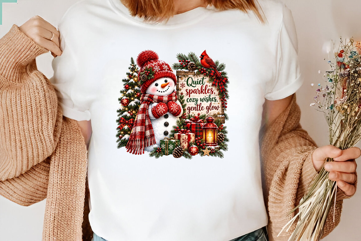Cozy Christmas Snowman Scene PNG, a Seasonal Illustration by CraftArtStudio (Photo 3 of 4)
