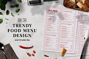 Trendy Food Menu, a Print Template by The Savory Directors (Thumbnail 1 of 3)