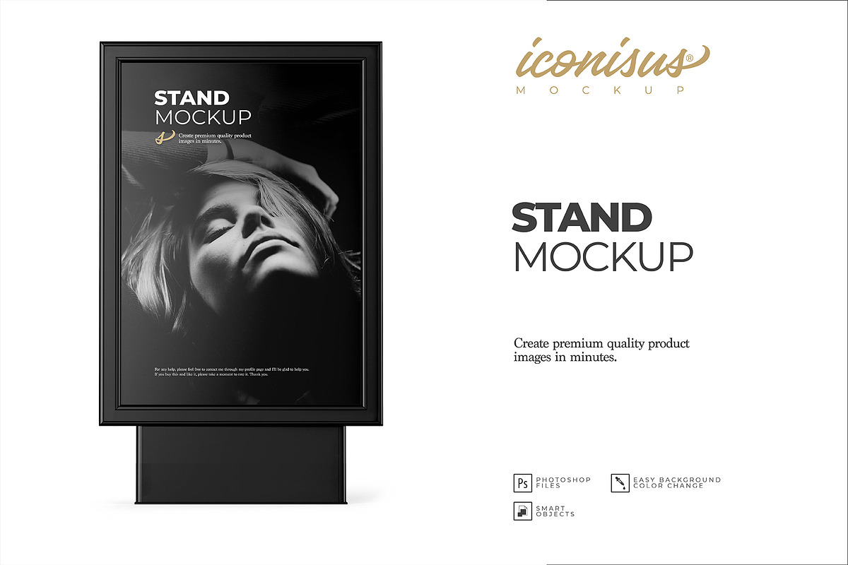 Stand Mockup Template, an Advertising Mockup by iconisusmockup (Photo 1 of 3)
