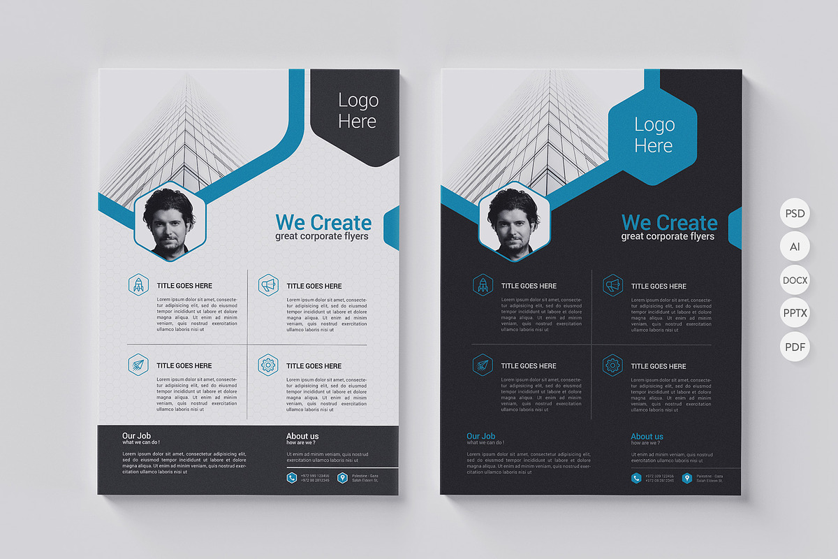 20 Corporate Flyer-Double Sided, a Flyer Template by BrochuresFactory (Photo 9 of 21)