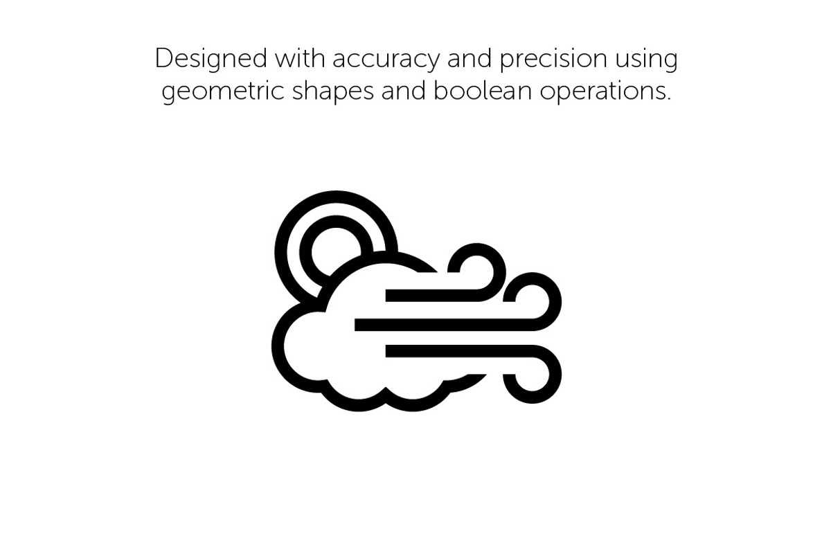 Outline Weather Icon Set, an Icon by Demograph™