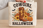 Retro Cowgirl Halloween Png, a Seasonal Illustration by DreamCafeArt (Thumbnail 3 of 7)