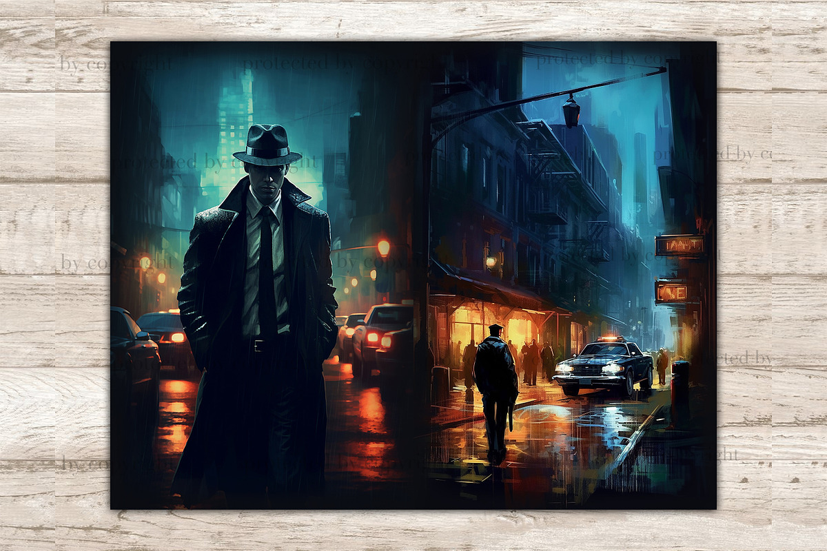 Noire Detective Junk Journal Pages, a Person Illustration by GlamArtZhanna (Photo 5 of 9)