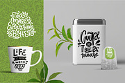 I love tea - clipart & lettering, a Decorative Illustration by Lana Sham (Thumbnail 6 of 13)