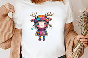 Whimsical Christmas Cute Girl, an Illustration by Canvas Craft (Thumbnail 7 of 7)