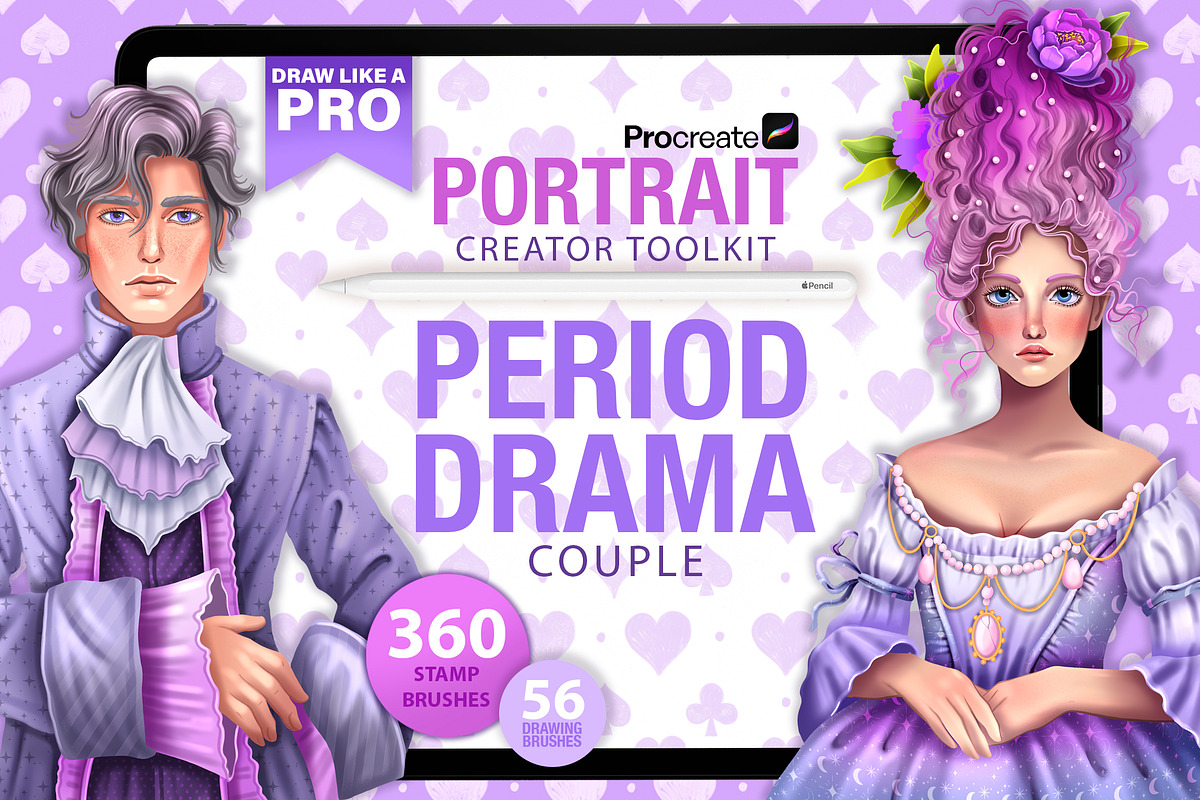 PROCREATE VINTAGE CHARACTER CREATOR, a Brush Add-On by AlexandraArt (Photo 1 of 11)