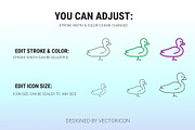 Meat, fish, and poultry icon set, an Outline Icon by Icons (Thumbnail 3 of 3)