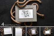 Nautical Rope Picture Frame Mockup, a Mockup by Kudzu Camera (Thumbnail 1 of 5)