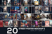 20 Street Poster and Banner Mockups, an Advertising Mockup by optimism (Thumbnail 1 of 21)