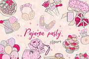 Pajama Party Clipart, an Object Illustration by GlamArtZhanna (Thumbnail 2 of 3)