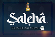 Saleha - An Arabic Style Typeface, a Sans Serif Font by Afkari Studio (Thumbnail 2 of 15)