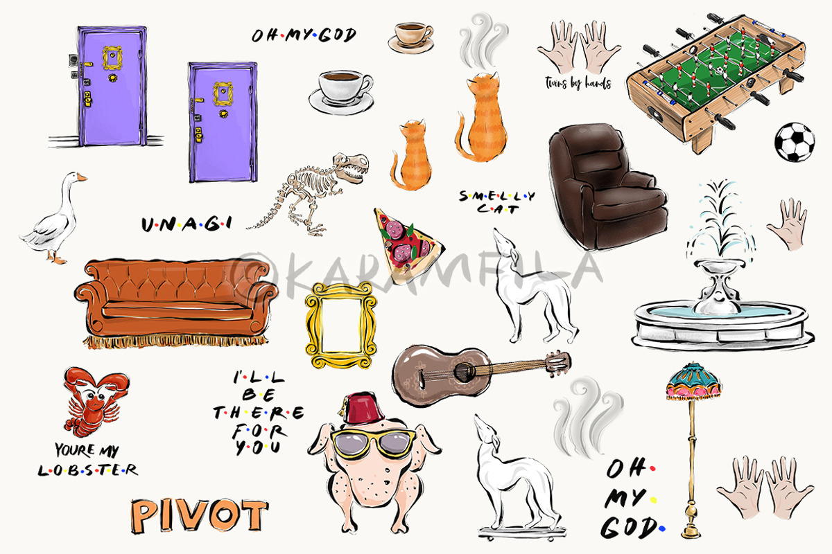 Friends TV Show Clipart, an Object Illustration by KaramfilaS (Photo 2 of 3)