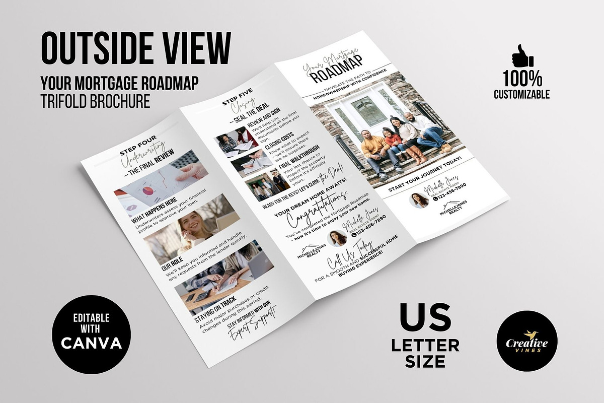 Mortgage Roadmap Brochure Canva, a Brochure Template by CreativeVinesStore (Photo 3 of 6)