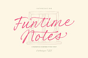Funtime Notes, a Script Font by Nathatype (Thumbnail 1 of 12)