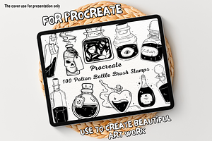 100 Potion Bottle Procreate Stamps