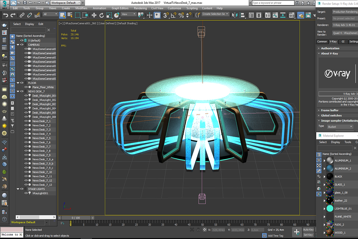 TV Studio News Desk 7, a Furniture 3D Model by akerStudio (Photo 10 of 10)