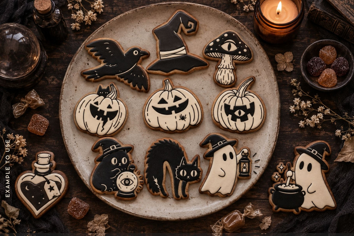 WHIMSICAL HALLOWEEN Clipart Bundle, a Decorative Illustration by InstaDesignPro (Photo 11 of 13)