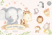 SAFARI ANIMAL FACES. Watercolor, an Animal Illustration by OlliArtDesign (Thumbnail 8 of 9)