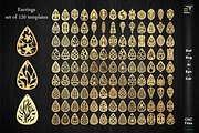 120 Svg Earrings laser cut template, a Graphic by CncCutModel (Thumbnail 1 of 4)