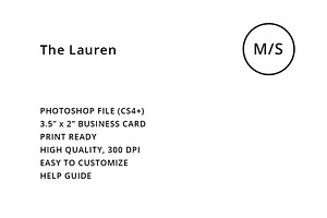 The Lauren Business Card Template