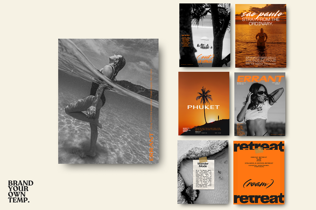 BEACHY TRAVEL INSTAGRAM TEMPLATES, a Templates & Theme by BYOTstudios (Photo 2 of 11)