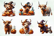 Halloween Highland Cow Sublimation, an Illustration by Creative Art (Thumbnail 4 of 4)