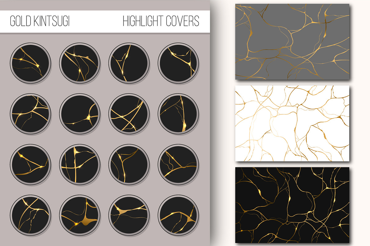 Kintsugi - Japanese ancient art, a Texture Illustration by KeronnArt (Photo 4 of 8)