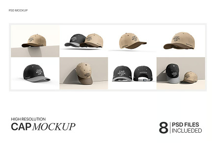 Adjustable Cap Mockup with Front, a Hat Mockup by zphotographystudio