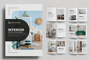 Interior Portfolio Template, a Magazine Template by ContestDesign