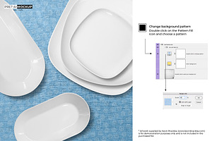 Ceramic Plates, Bowls Mockup