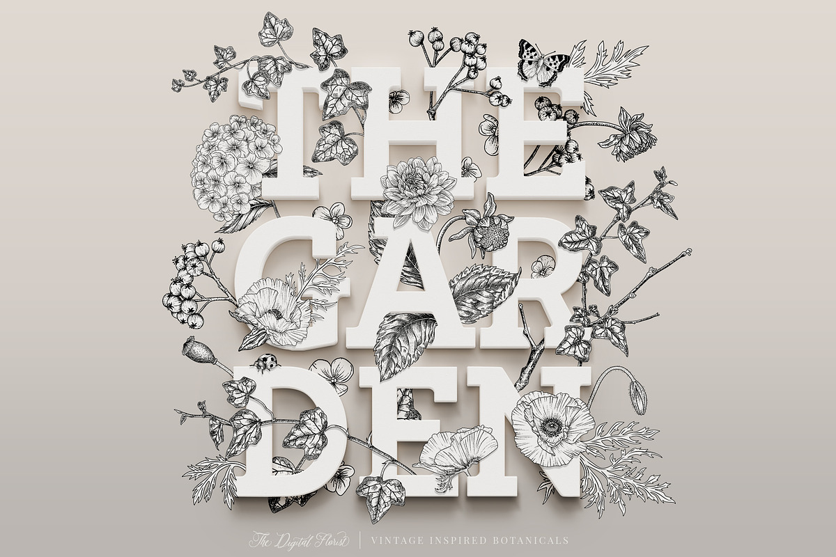 The Digital Florist Vintage Garden, an Illustration by Sophia J Caldwell (Photo 18 of 20)