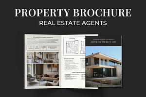 Real Estate Property Brochure Canva, a Brochure Template by Meraki Templates
