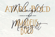 Midnight Brush & SVG Font, a Script Font by Cruzine (Thumbnail 4 of 19)