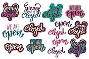 Open & Closed Vector Lettering Set, an Illustration by Malena (Thumbnail 2 of 4)