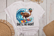 Funny Surfing Emu Beach PNG, an Illustration by CraftArtStudio (Thumbnail 2 of 4)
