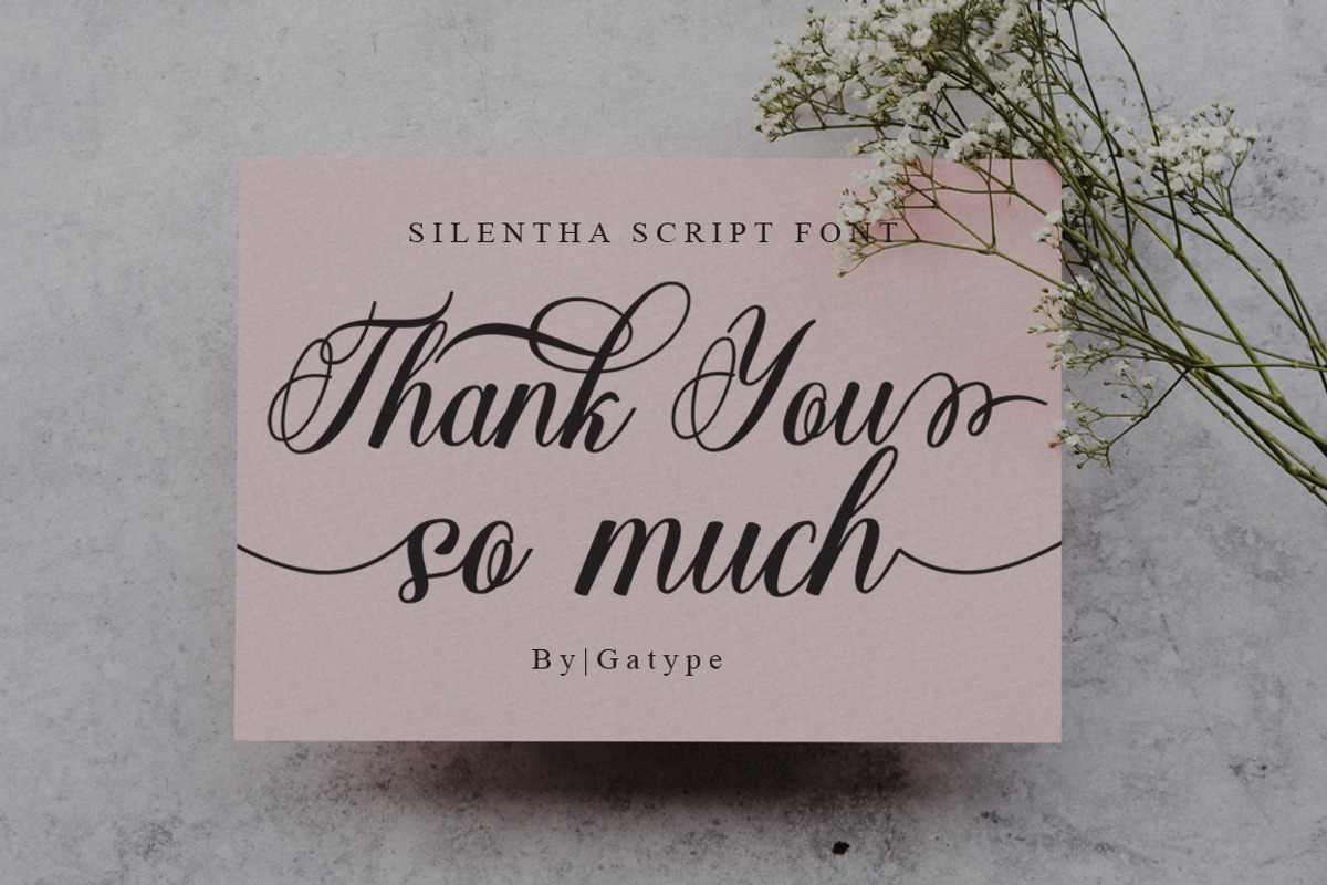 Silentha, a Script Font by Gatype (Photo 9 of 9)
