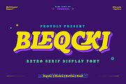 Bleqcki - Serif Display Font, a Serif Font by twinstd (Thumbnail 1 of 9)